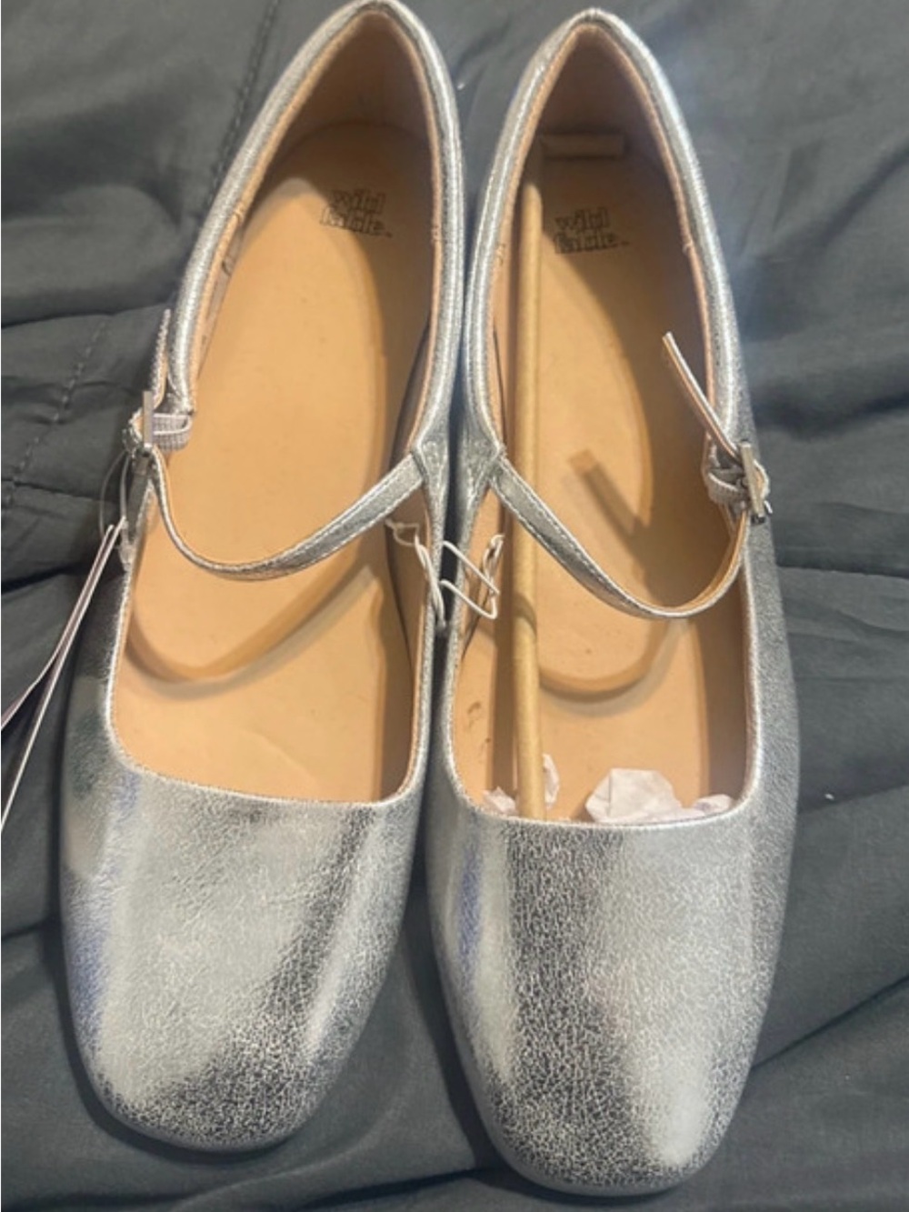 wild fable Silver Mary Jane Ballet Flats